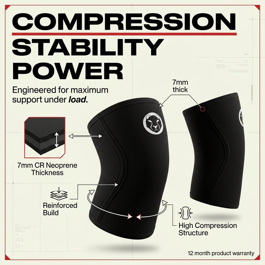 Complete knee sleeve bundle with 7mm 5mm and 3mm double ply for all training levels – Mammal Strength