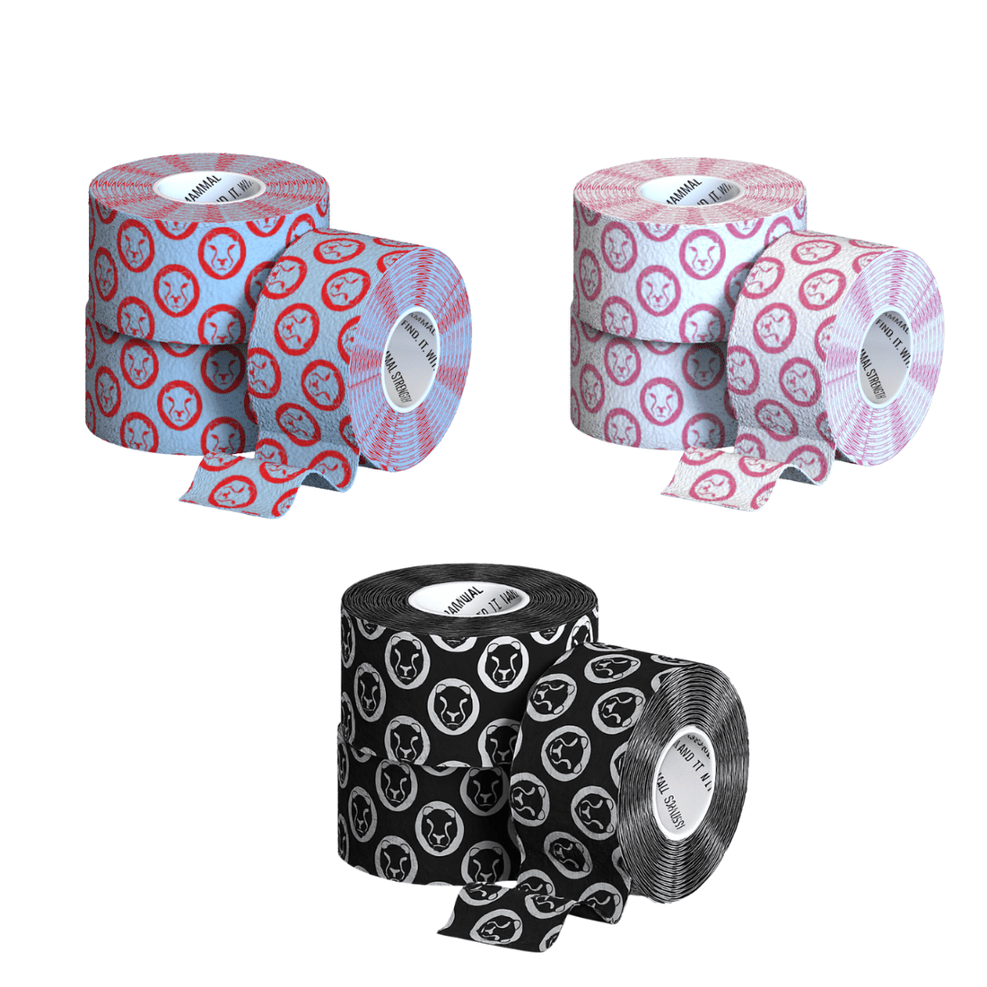 Weightlifting tape mixed bundle 9 rolls 57m total for hook grip – Mammal Strength
