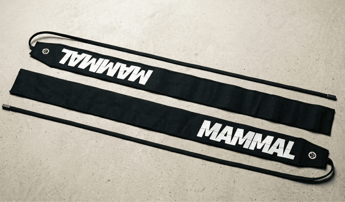 Mammal Lightweight Tie Wrist Wraps, flat lay product shot