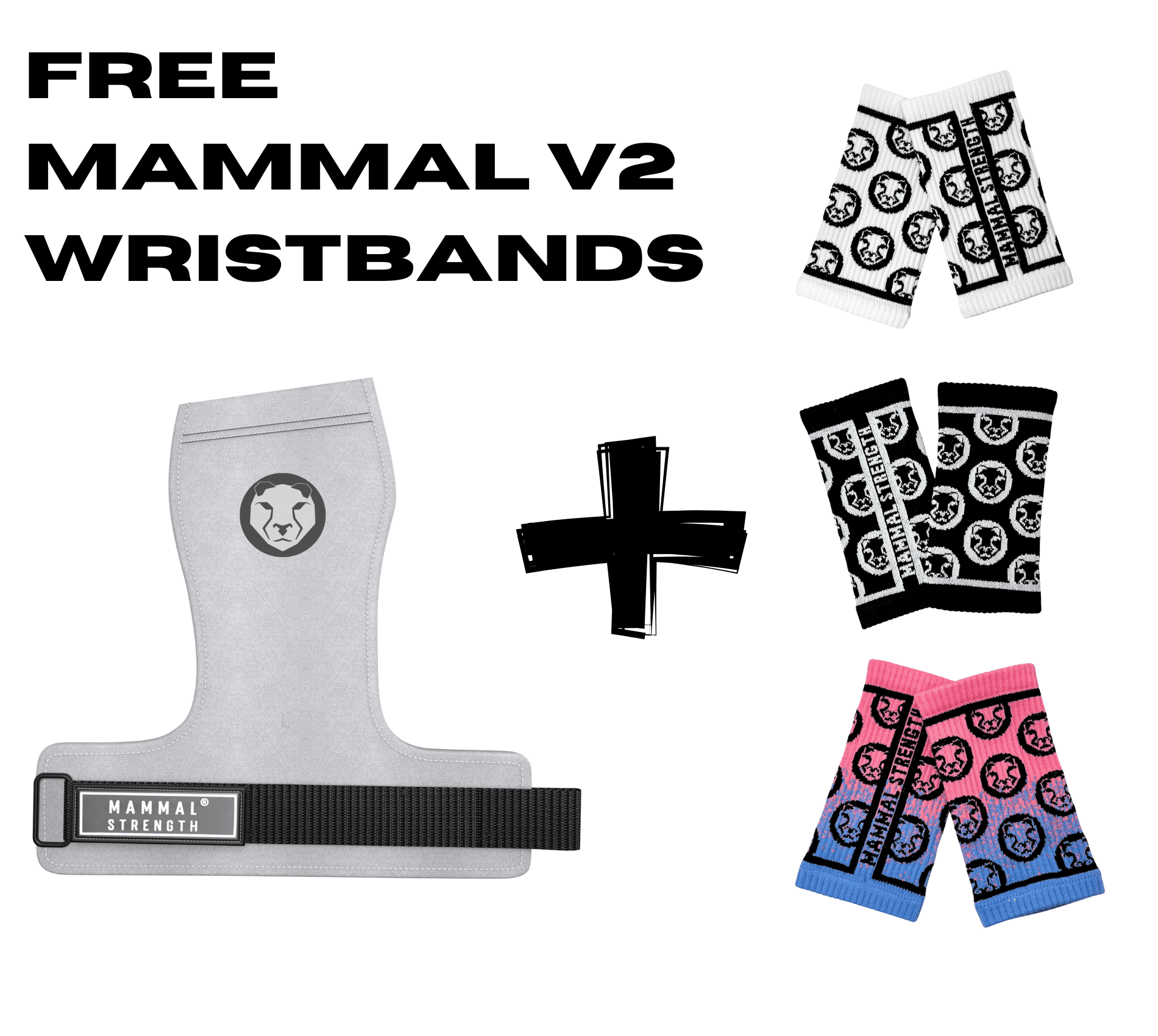 Gymnastic Hand Grips V3 + FREE Mammal V2 Wrist Bands - Mammal Strength