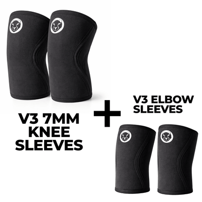 V3 sleeve bundle with 7mm knee sleeves and 5mm elbow sleeves for CrossFit – Mammal Strength