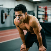 Athlete wearing Mammal Nasal Tape Strips during training