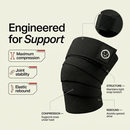Weightlifting knee wraps for powerlifting squats and maximum joint compression – Mammal Strength