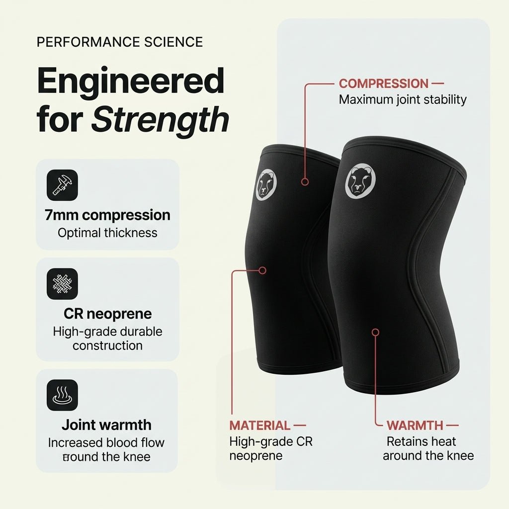 Mammal V3 7mm knee sleeves performance science infographic