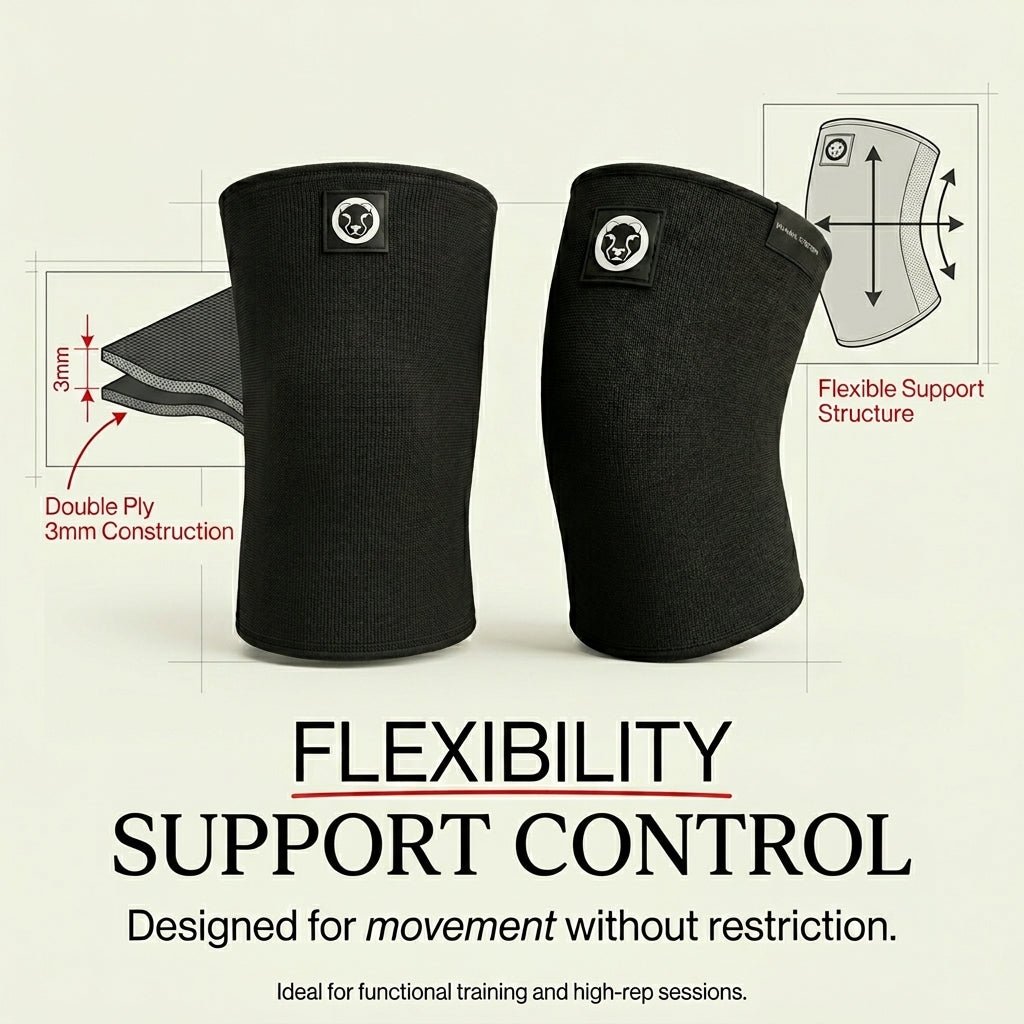 3mm double ply knee sleeves for powerlifting squats and competition – Mammal Strength