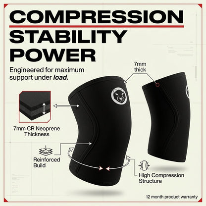 Complete knee sleeve bundle with 7mm 5mm and 3mm double ply for all training levels – Mammal Strength