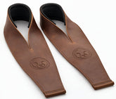 Mammal leather Olympic weightlifting straps, front view
