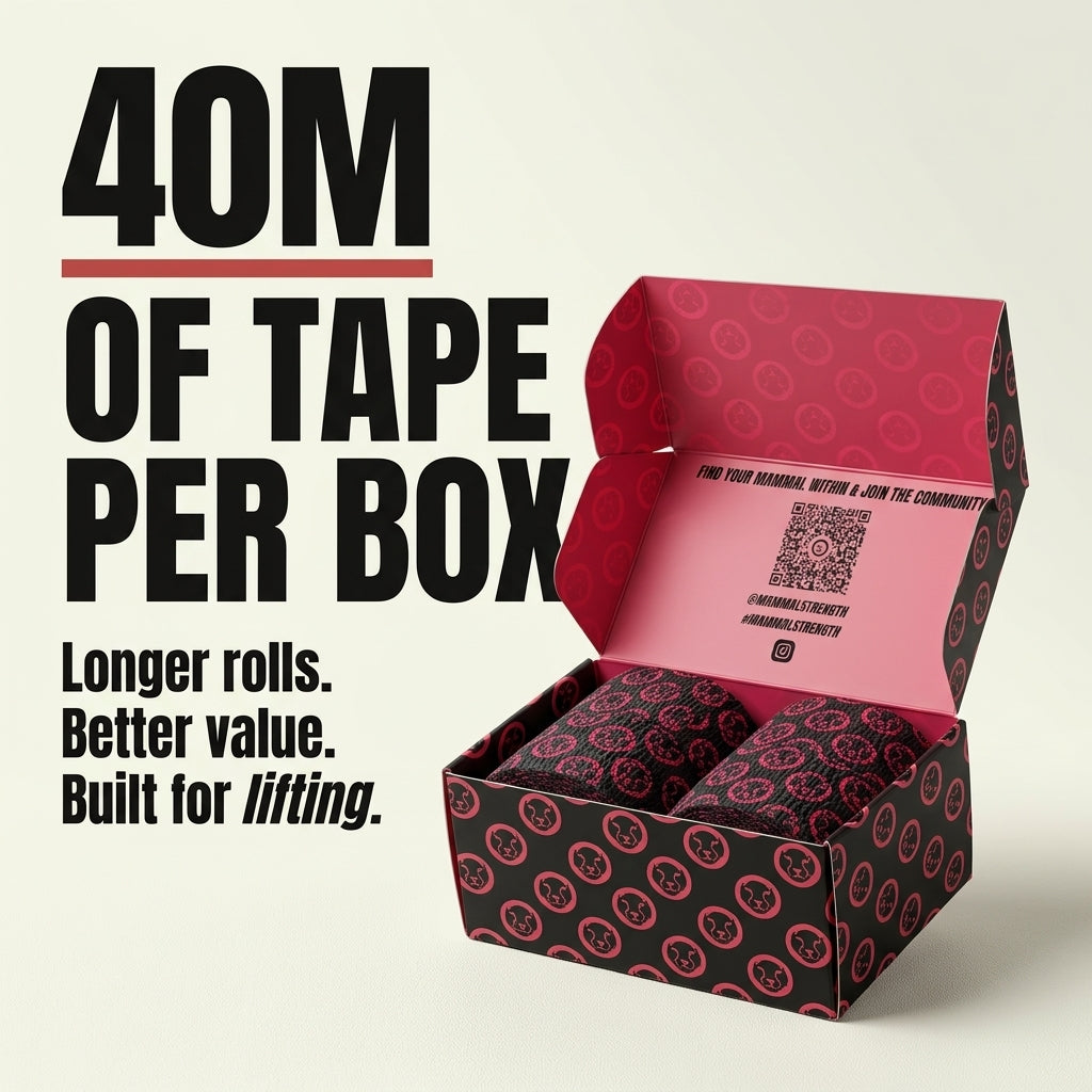 Wholesale - Mammal Tape - 10 - Metre - Black/Pink - SPEC 2.0 (4 pack) - Mammal Strength