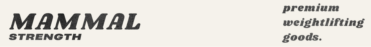 Mammal Strength weightlifting accessories banner – premium gym gear for CrossFit athletes, Olympic weightlifters, and strength training
