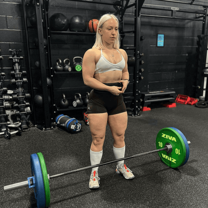 White weightlifting training socks for CrossFit and strength training – Mammal Strength