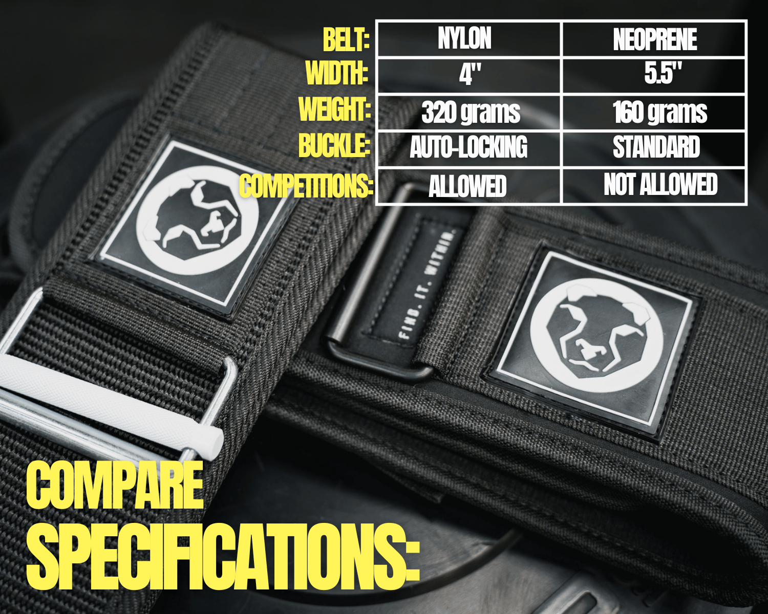 Mammal Strength "4 Nylon Weightlifting Belt - Mammal Strength