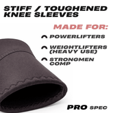 Mammal Stiff Knee Sleeves PRO, made for powerlifting graphic