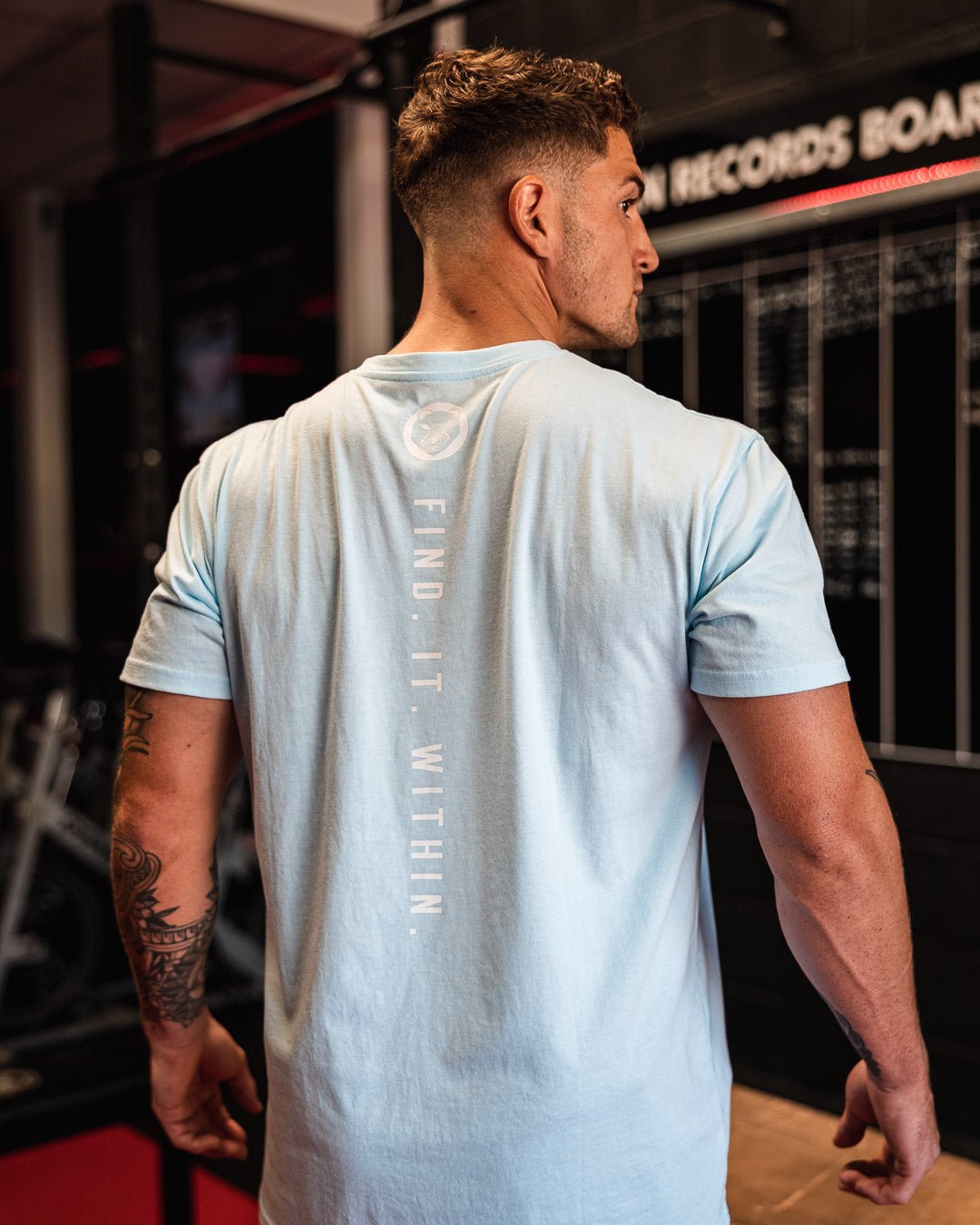 Mammal Strength Blue Block Print Tee - Mammal Strength