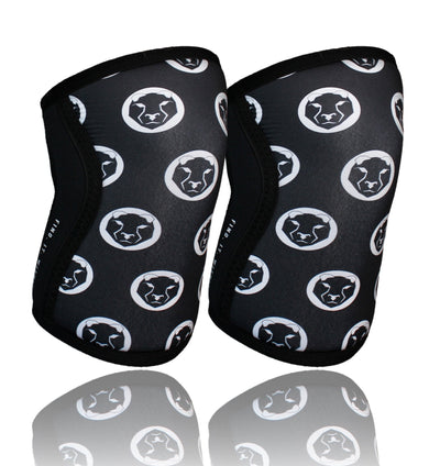 Mammal Strength Knee Sleeves V2 'MAMMAL PRINT' - 7mm Neoprene Knee Compression Support Sleeves - Limited Edition Mammal Print (PAIR) - Mammal Strength