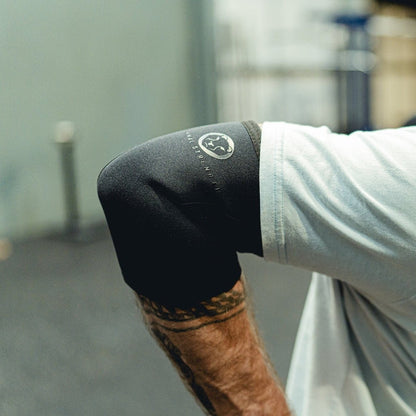 V2 5mm neoprene elbow sleeves for compression support during weightlifting – Mammal Strength